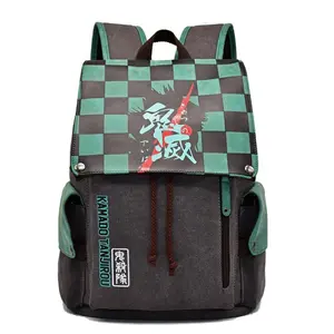 Demon Slayer Canvas Print Backpack - Kamado Tanjirou Anime Character Design, Demon Slayer Anime Design, Durable, Comfortable Casual Backpack for Students & Enthusiasts Daily Use