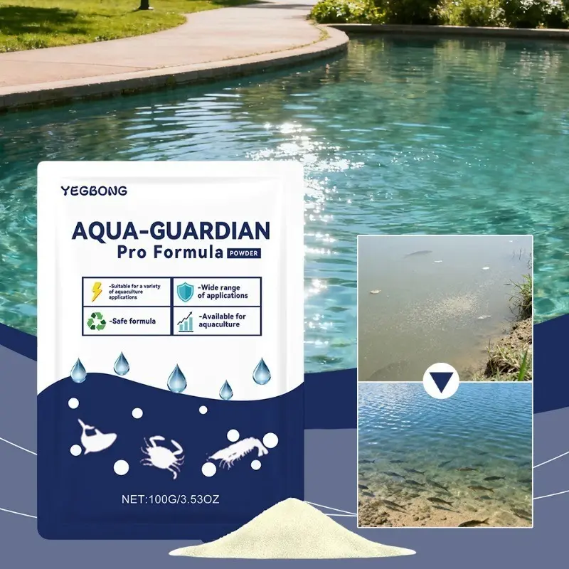 Fish Tank Cleaner Water Clarifying Powder For Cloudy Water Long Lasting Clear Odor Elimination Water Clarifying Powder Aquarium