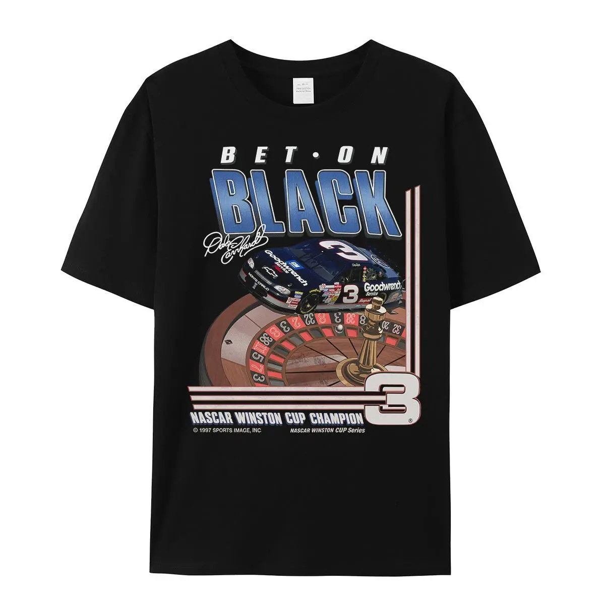 1993 Vintage NASCAR Cotton T-Shirt - Men's Casual Round Neck Short-Sleeve Top, Unique Collector Item, Gift for Men, Apparel