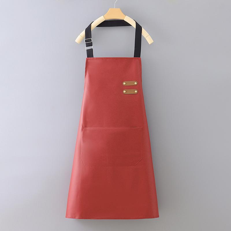 Solid Color Apron, Waterproof & Oil-proof Apron for Men and Women, Kitchen Cooking Apron, Household Kitchen Cooking Supplies
