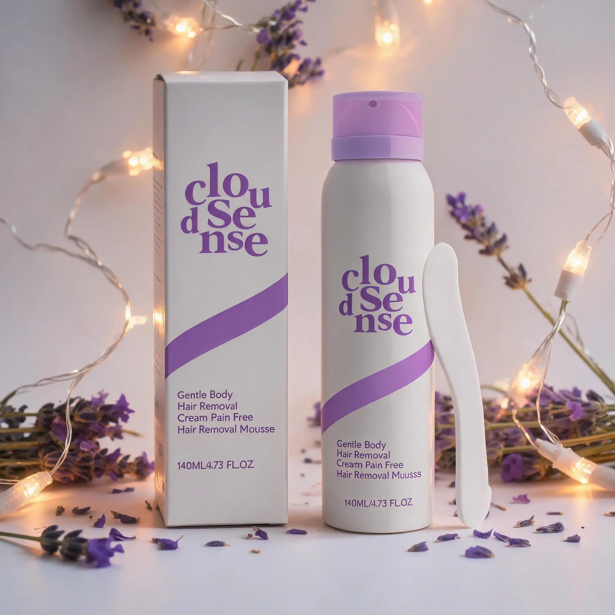 Sensitive Skin Bikini Hair Removal Mousse Citrus Scent Aloe Hyaluronic Acid Gentle Fast Acting Pain Free Depilatory Cream
