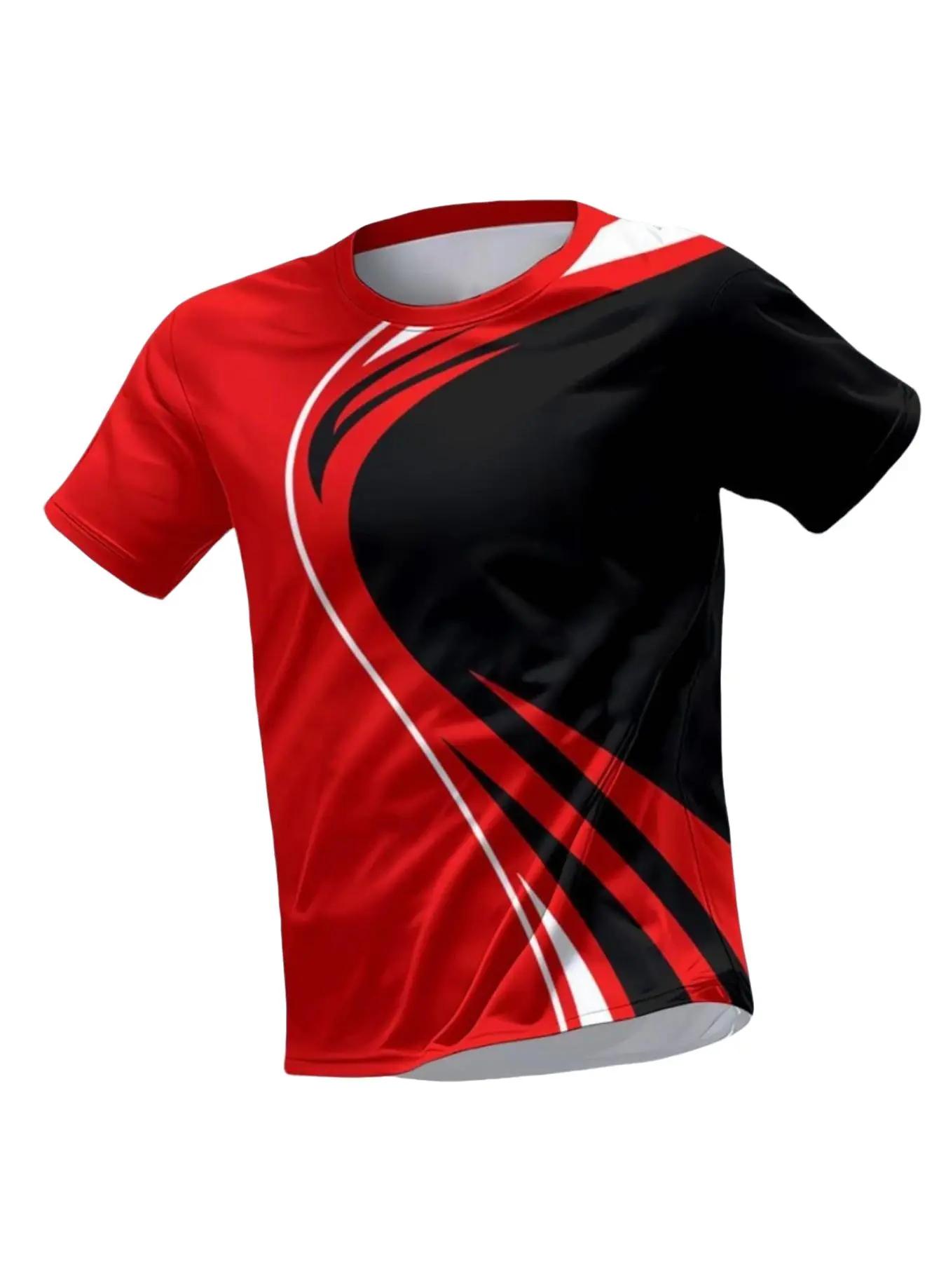 Men's Fashion Tennis T-Shirt, Outdoor Sports Training Apparel, Summer Loose Fit Short Sleeve, Breathable Quick-Dry, Unisex, Striped