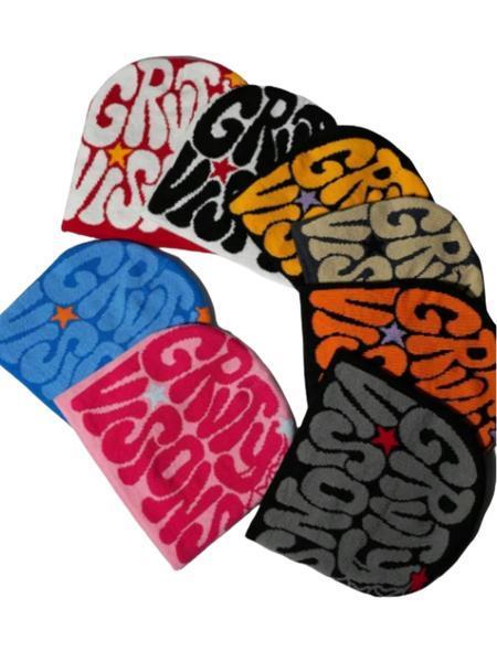 Men’s Letter Jacquard Spider Web Knit Hat Street Style Warm Beanie for Fall and Winter Fashionable Casual Winter Headwear