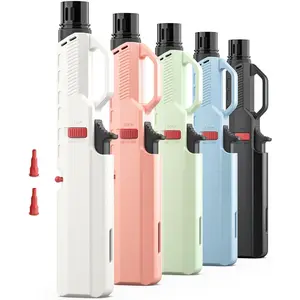 5 Pack Butane Lighter, Refillable Windproof Lighters Bulk Multicolor for Candle, BBQ & (No Butane)
