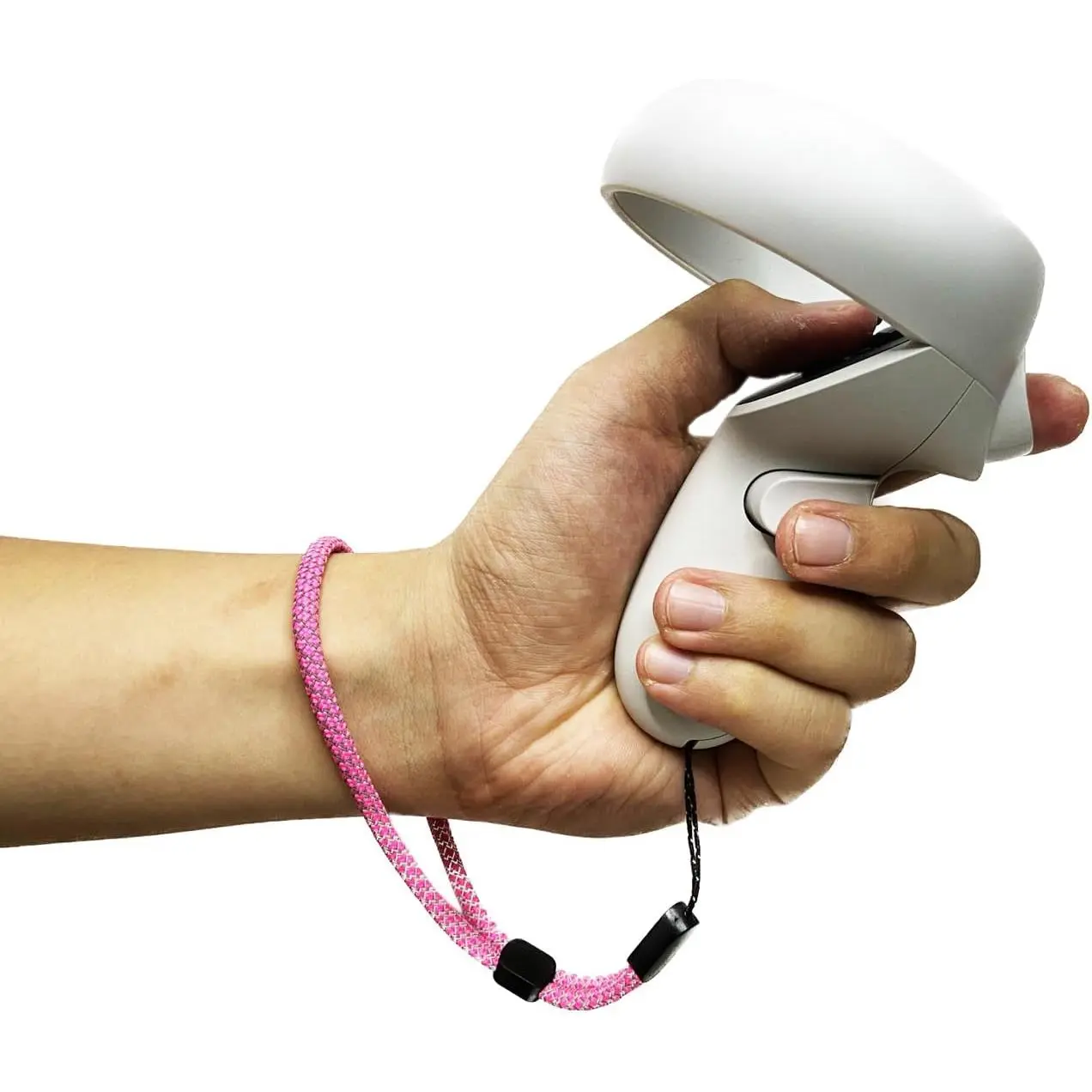 Improved  Reflective Wrist Straps for Oculus  2 Gen Controller, Sturdy Comfy Adjustable Hand Strap for Oculus, Easy Attach White  Stopper for Oculus Controllers HOTPINK