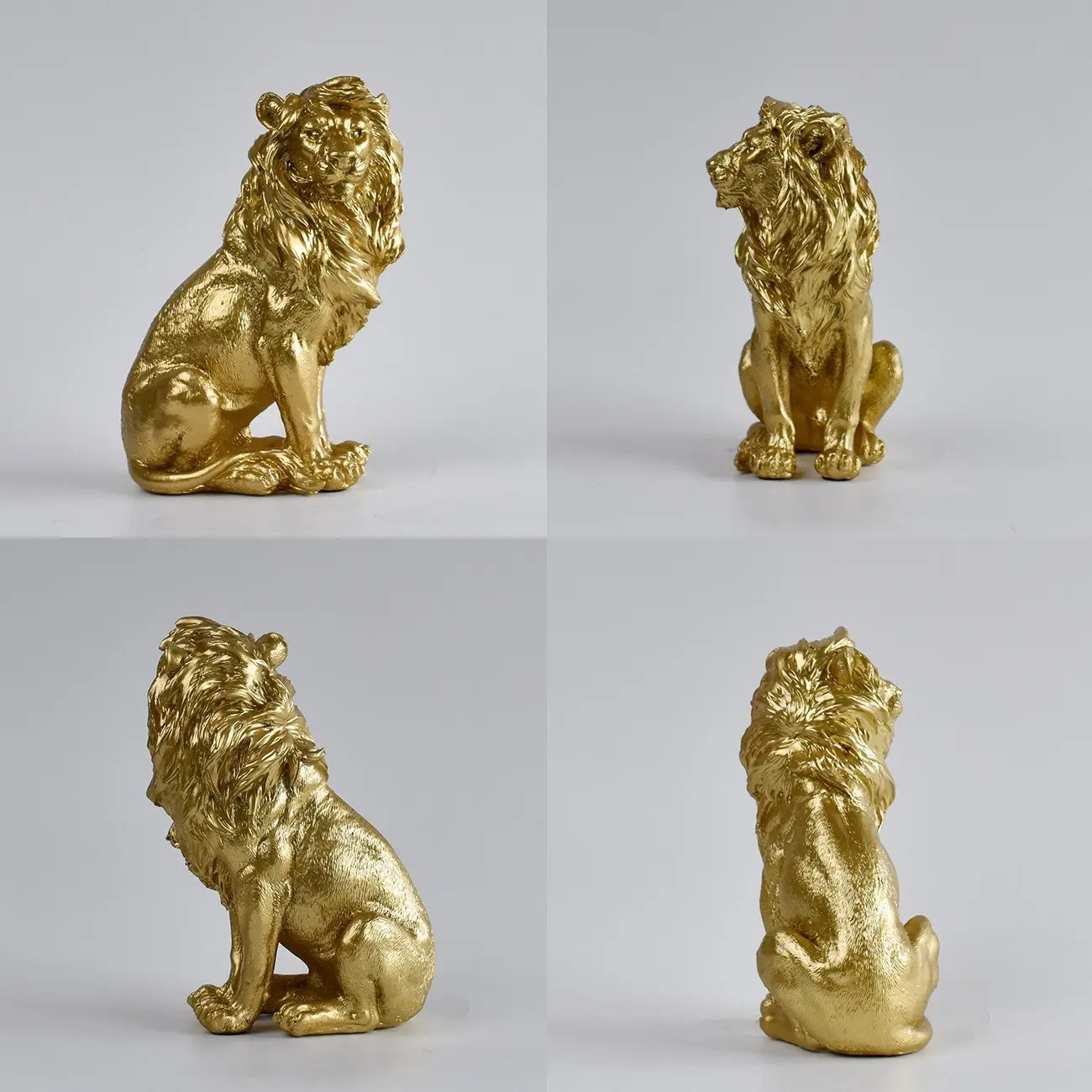 Nordic Lion Sculpture, Office Lobby Living Room Desktop Decor, Animal Resin Art Craft, Home Decoration Ornament, Elegant Desk Accent