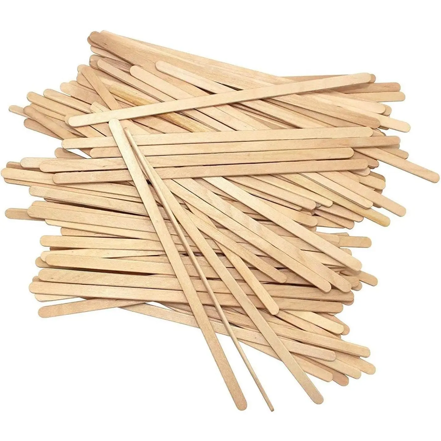 Coffee Stirrers Disposable Wooden Coffee Stir Sticks - Round-End Birchwood 5.5 Inches Large Wooden Stir Sticks - Pack of 500  Stir Sticks, Coffee Sticks, Stirrers