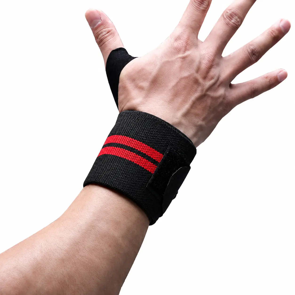 Heavy-Duty Elastic Wrist Support Bands for Strength Training, Weightlifting, CrossFit, and Gym Workouts — Adjustable Compression Bracers for Joint Stability, Injury Prevention, and Enhanced Lifting Performance
