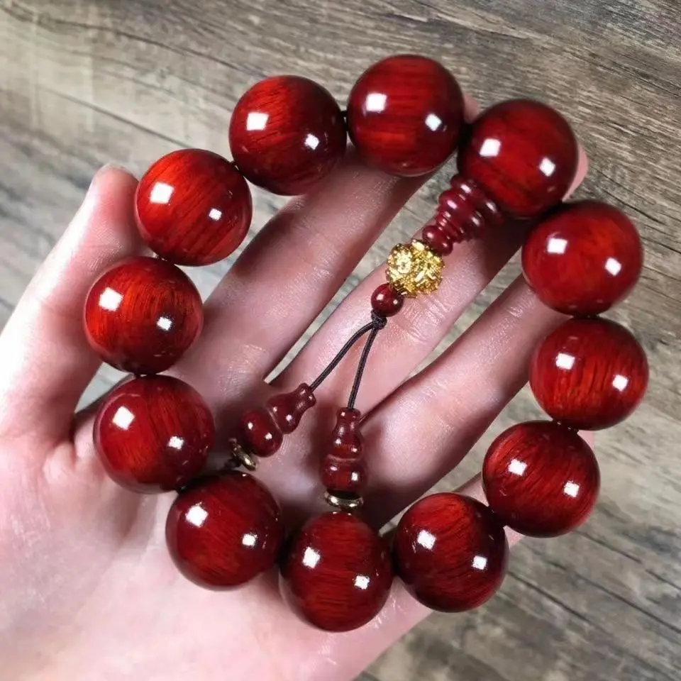 African low-density Buddhist bead bracelet 2.0*12 beads premium handmade small hole high oil density men and women's hand