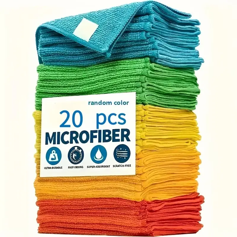 Quick-Dry Microfiber Towel, 2-In-1 Dual-Sided Cleaning Polish Cloth, Scratch-Free Reusable Professional Grade, Car Kitchen Home Use