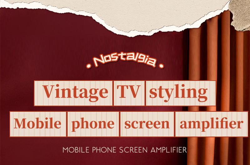 Phone Screen Magnifier Enlarged Expand Stand Phone Holder HD Video Amplifier Eyes Protection Retro TV Box