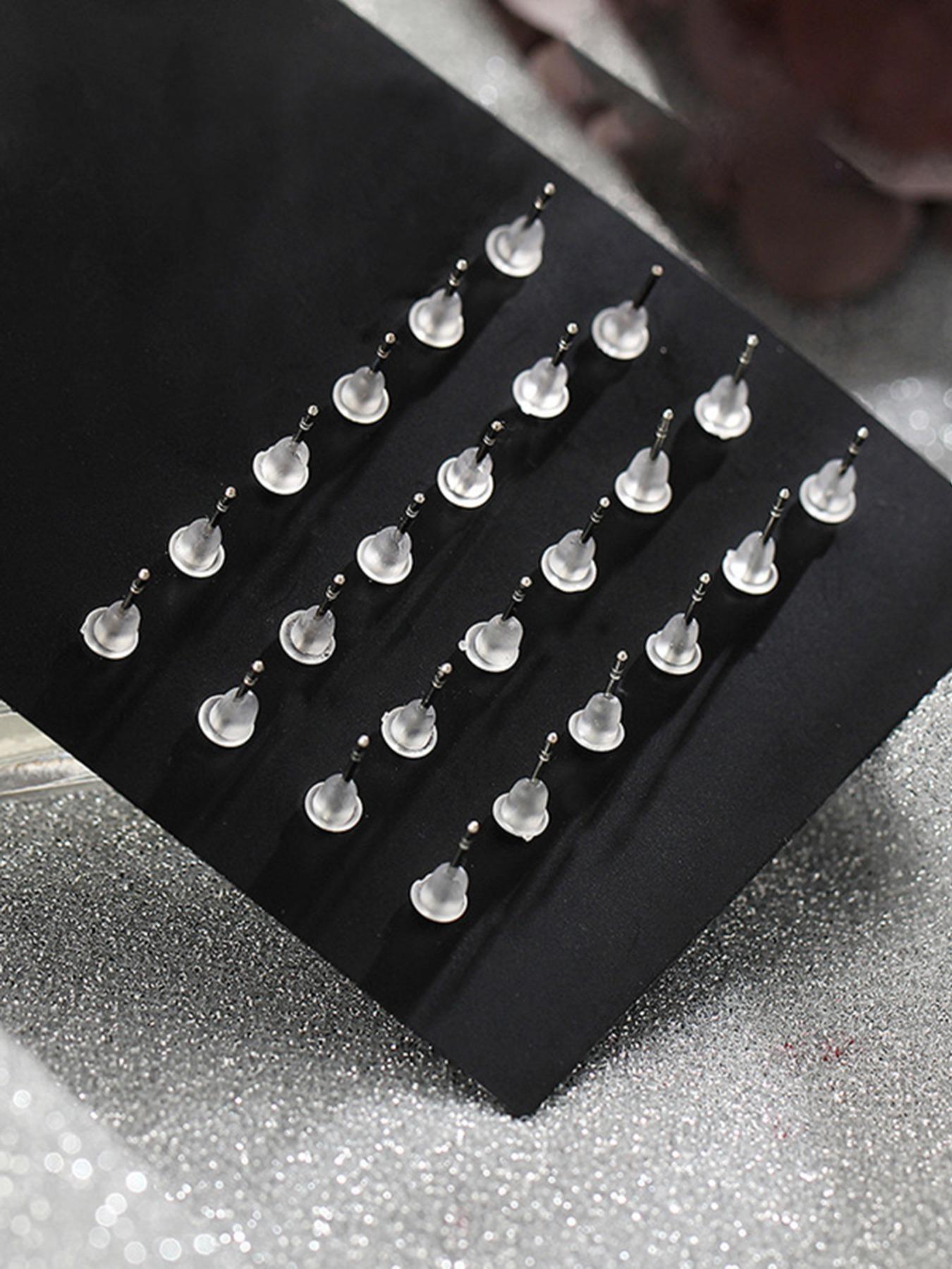 Summer 2024 Irregular Luxury Rhinestone Decor Stud Earrings, 12 Pairs Boy's Matching Jewelry, Streetwear Punk Hip Hop Trendy Accessories for Party, Clubs, Daily Wear, Ear Studs
