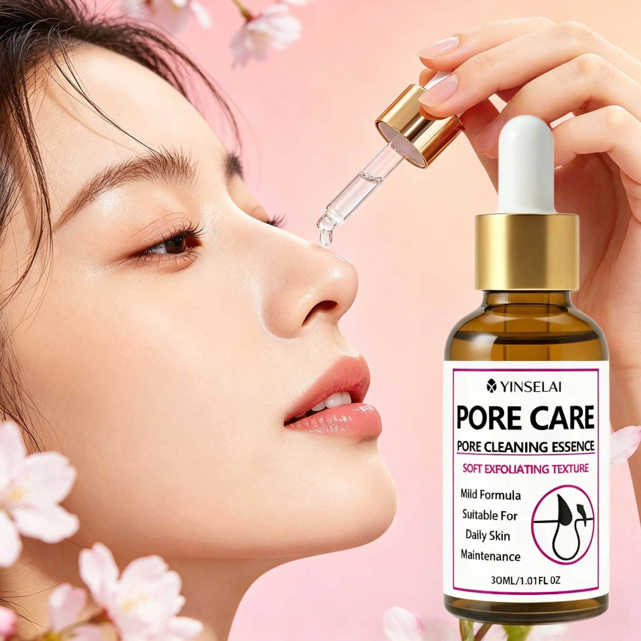 Pore Tightening Exfoliating Essence, Suitable for All Skin Types, Hydrates Dry Skin, Smooths Pores, Liquid Form, 24-Month Shelf Life