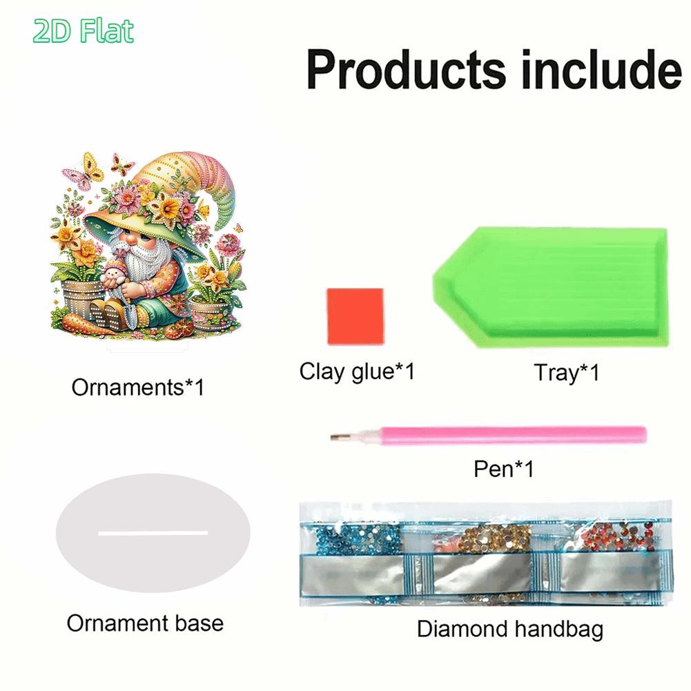 2D Flat Acrylic Print DIY Table Top Diamond Painting Ornament Kits Diamond Painting Desktop Ornaments Kit 5D DIY Diamond Art Tabletop Decorations for Home Office Desktop Decor