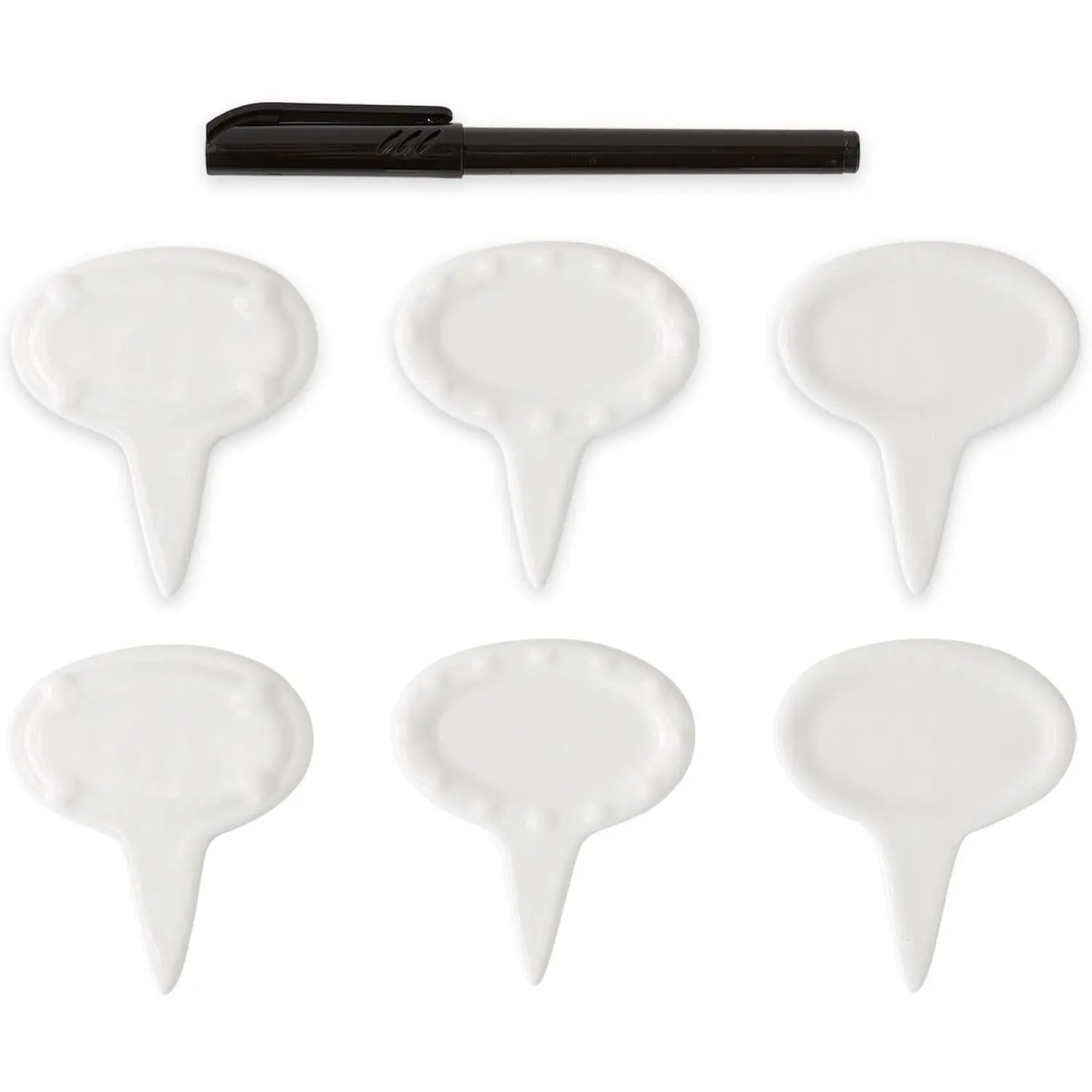 International 6-Piece Oval Porcelain Cheese Board Collection Accessories
