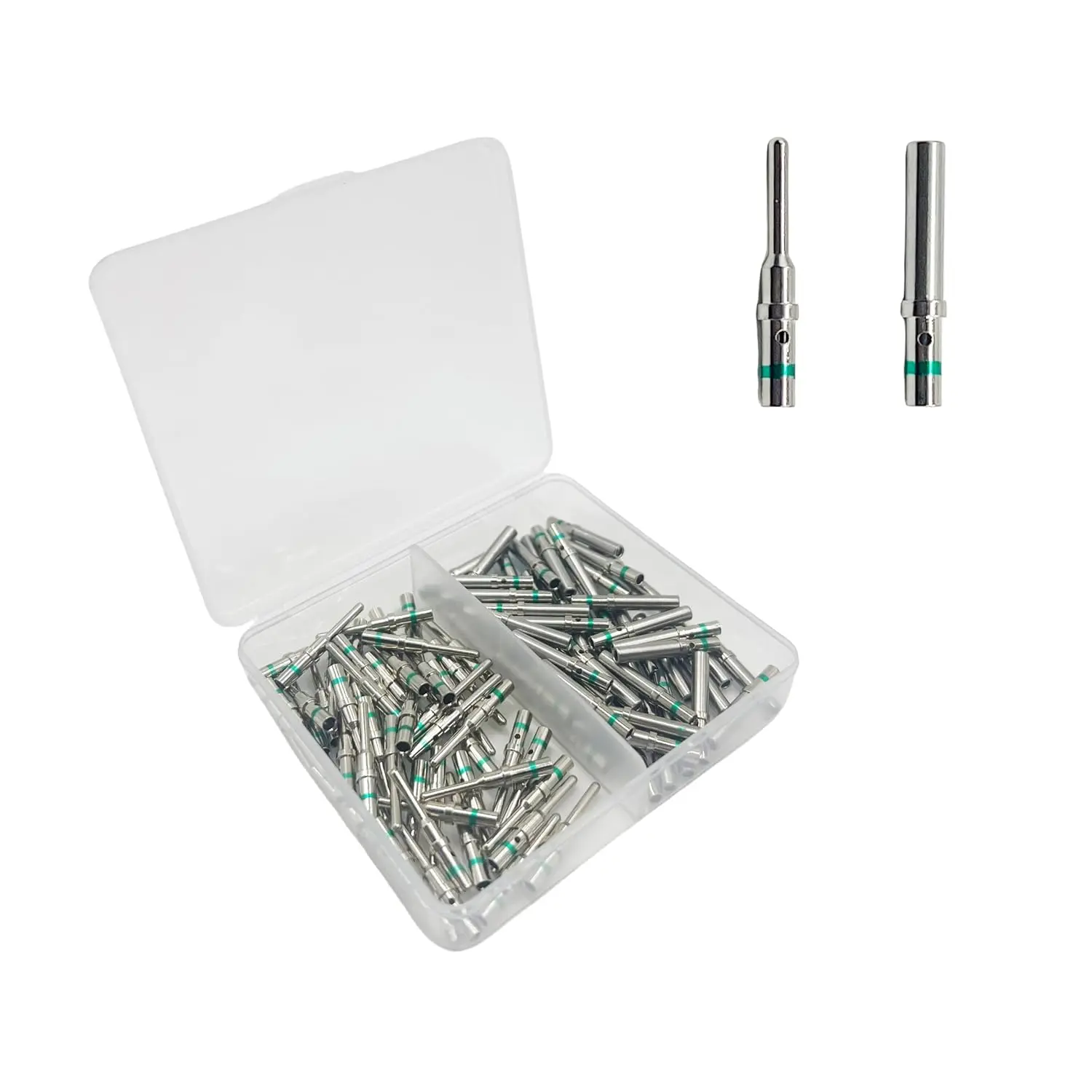 50 Pairs (100PCS) Deutsch Pin Connector Kit Size 16 DT Series Connector,50PCS Male Pins and 50PCS Female for Deutsch Pins 14-20 AWG Wire Gauge