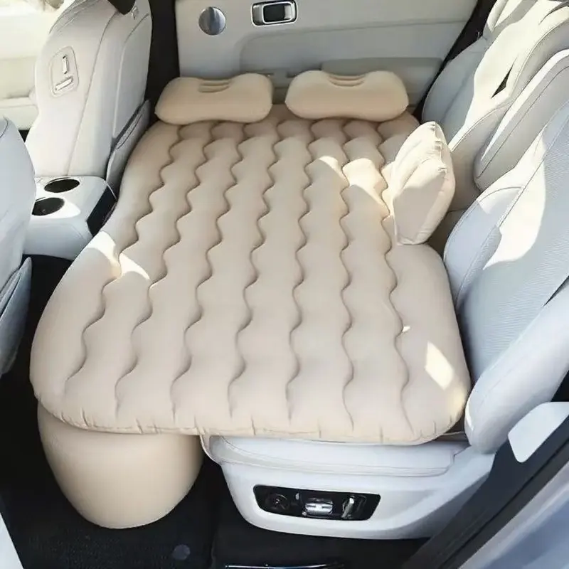 Outdoor Inflatable Bed, Car Bed, Portable PVC Plush Material Inflatable Mattress, Lightweight And Suitable for Camping, Picnicking, Travel, Beach, Can Be Stored in The Trunk, Including Storage And Repair Kit