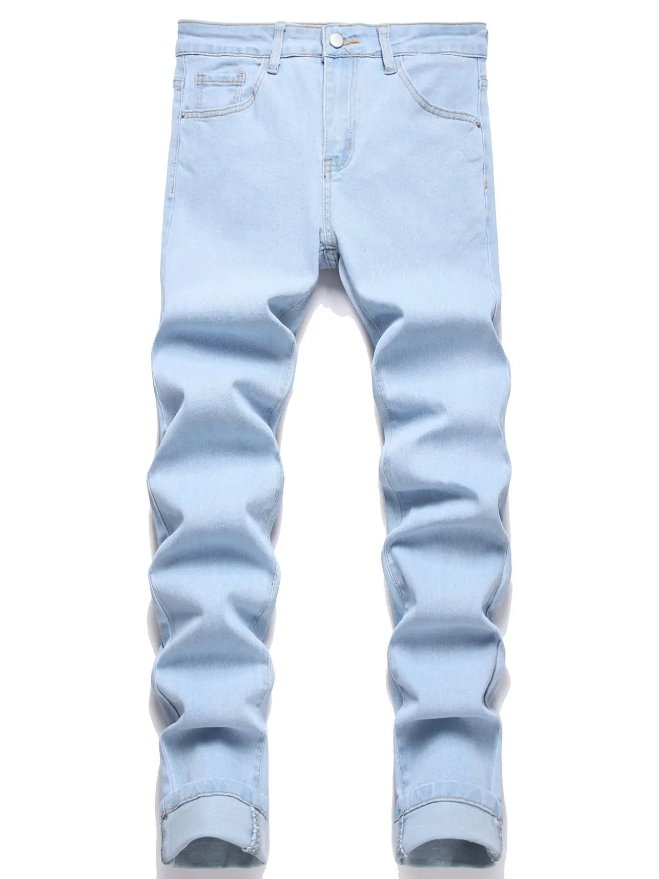 Tightening Without Restricting! Zippered Denim Jeans, Menswear, Slim Fit with Daily Comfort, Street Style, Loose-Fitting, All Seasons