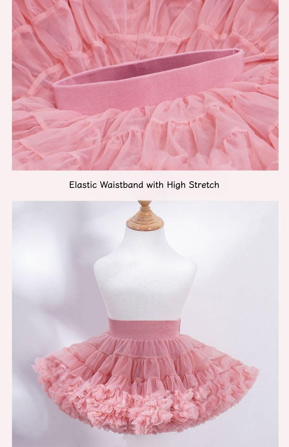 Girl's tutu dress large fluffy version bunny dress milky apricot tutu dress with shotr cream-colored ballet princess dress