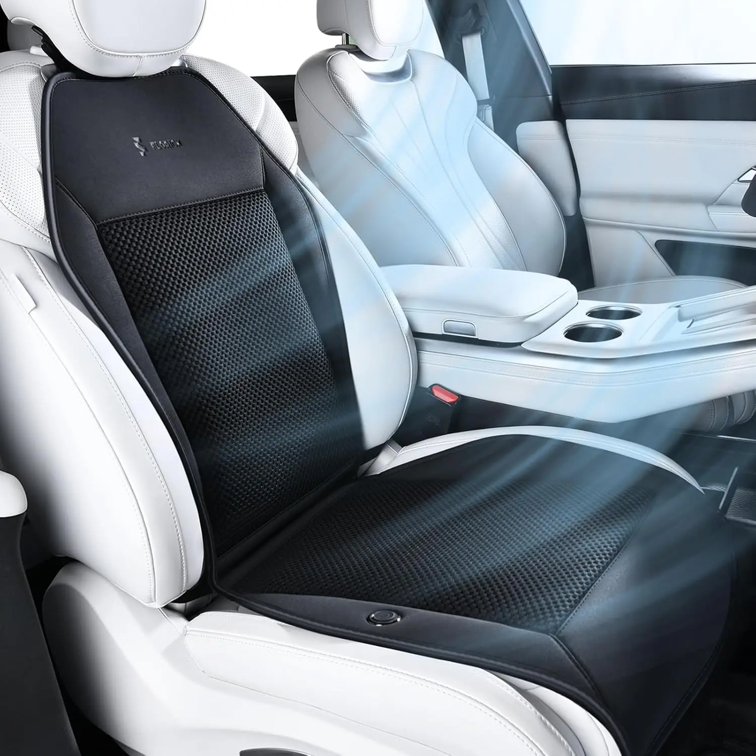 FLORICH Cooling Car Seat Covers Blowing & Suction Ventilated Car Seat Cushion with 8 Turbo Fans 12V-24V 3-Speed Adjustable Car Seats Cooling Pad Universal Fit for Car SUV Truck Van Summer Driving