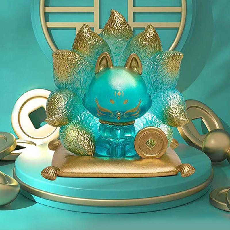 Ancient Nine Fox Design Blind Box, Blind Bag, 1 Box Random Cute Action Figure Mystery Box for Home Decor, Ideal Birthday Gifts