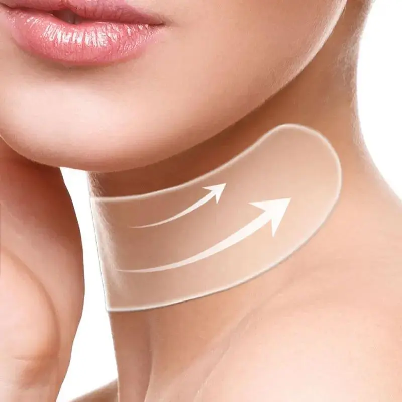 2pcs Transparent curved silicone neck patch 100% silicone material Strong adhesion Tools and accessories Silicone neck patch Neck Patch portable Smooth skin Enhance skin elasticity