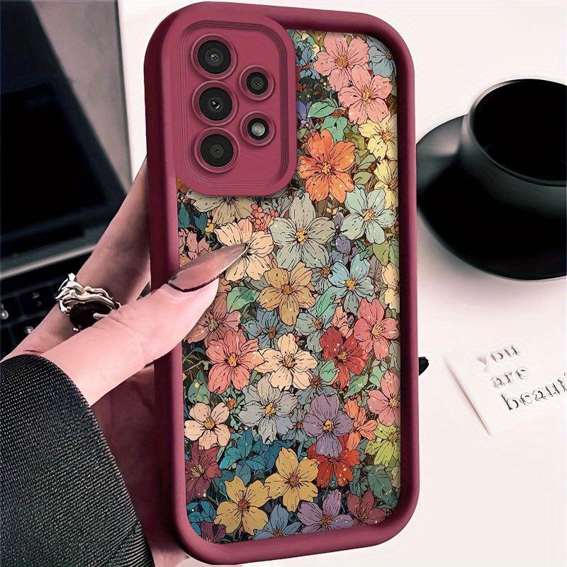 Vintage National Style Floral Fashion Personalized Phone Case for Samsung Galaxy S26 S25 S24 S23 S22 S21 Fe Plus Ultra A13 A14 A15 A16 A17 A33 A34 A35 A36 A52 A53 A54 Note20