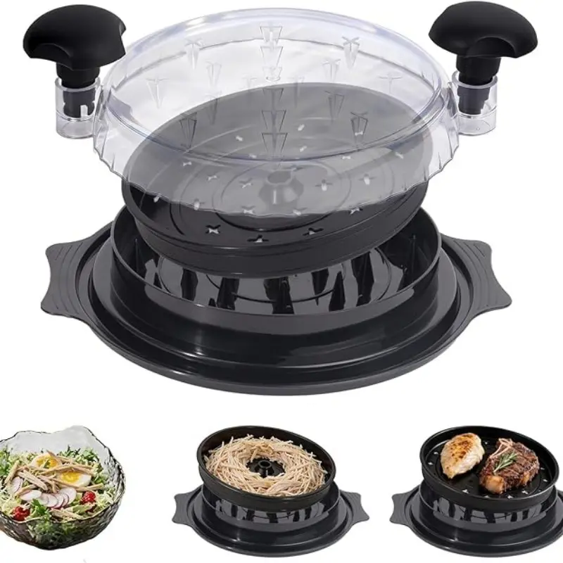 Chicken Shredder Tool, BPA-Free Meat Shredder with Tray and Non-Slip Base, Suitable for Pork, Beef & Chicken, Kitchen Cooking Accessories, Food Chicken Shredder