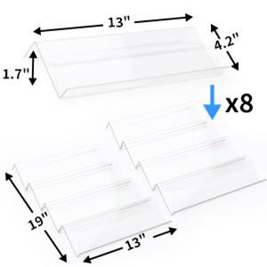 Clear Acrylic Spice Drawer Organizer, 4 Tier- 2 Set Expandable From 13" to 26" Drawer Seasoning Organizer, Kitchen Spice Rack Tray for Drawer/Countertop (Jars not included)