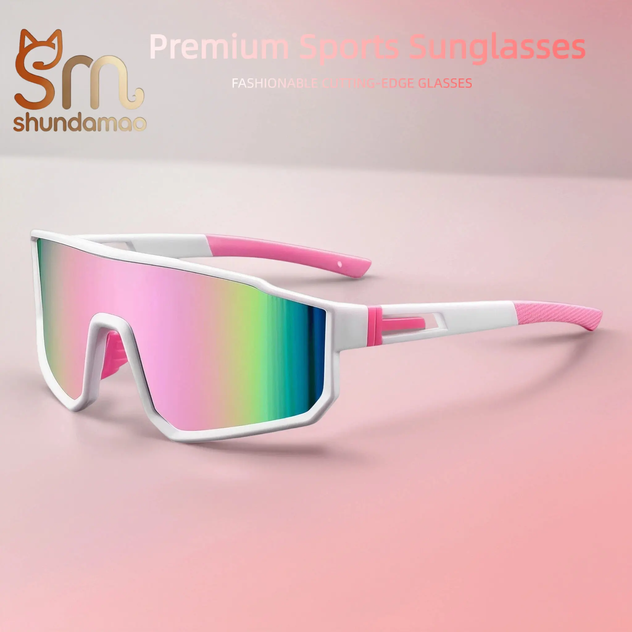 Women's Unisex Oversized Frame Sports Sunglasses - Windproof, UV Protection - for Cycling, Mountaineering - European American Style Outdoor Eyewear.gafas elegante syd u rader as;