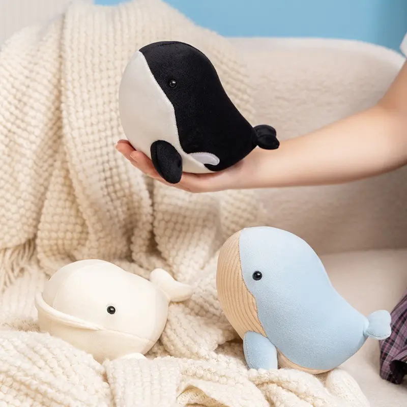 Cute Ocean-Themed Whale & Orca Plush Toy, Soft Humpback Whale Stuffed Animal, Comfort Plush Doll, Ocean Creature Decor, Ideal Birthday Gift for Ocean Lovers