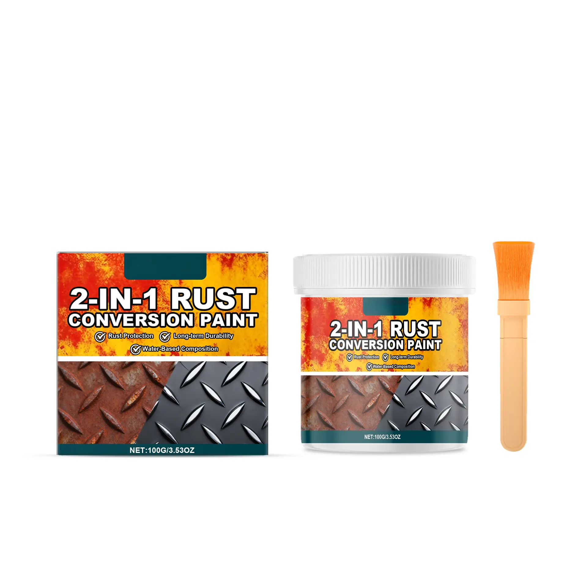 Rust Converter & Metal Primer, Liquid Water-Based Rust Treatment for Iron & Steel, Creates Durable Black Protective Layer, Indoor & Outdoor Anti-Rust Solution |   fathersdaygift