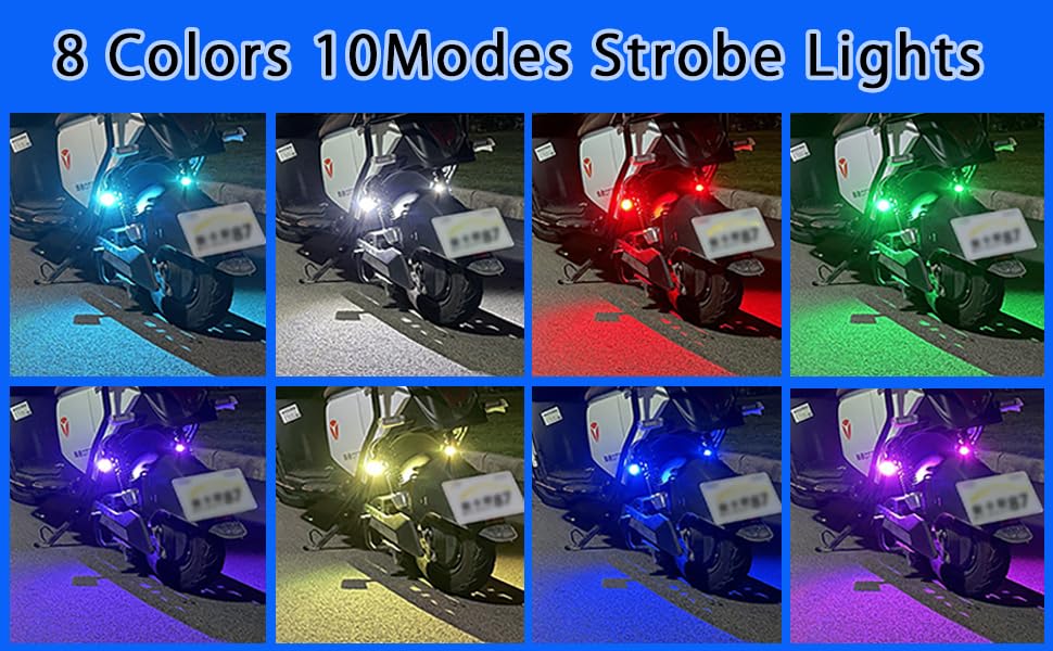 Wireless Led Strobe Lights with Remote, High Brightness Anti-Collision Light USB Charing Waterproof Led Warning Lights for Car Motorcycle Drone Aircraft Bike