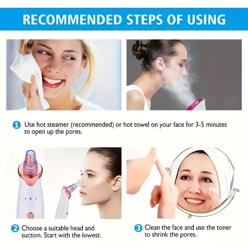 Blackhead Suction Device, Electric Small Bubble Visualization Pore Cleaner, And Facial Device, Deep Cleansing,Handheld Device, Modern Skincare Gadget, Highquality Build, Safe for Light Beige, Pore Vacuum, Blackhead Extractor,Skincare Enthusiasts
