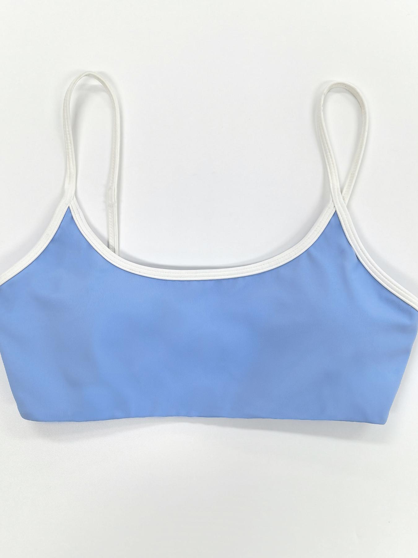 Two-Piece Set Women's Solid Crop Sports Bra & High Waist Skinny Shorts Tracksuit Set, Breathable Comfortable Sports Outfits for Yoga Gym Workout Running, Ladies Sportswear for All Seasons, Sports Fitness Wear