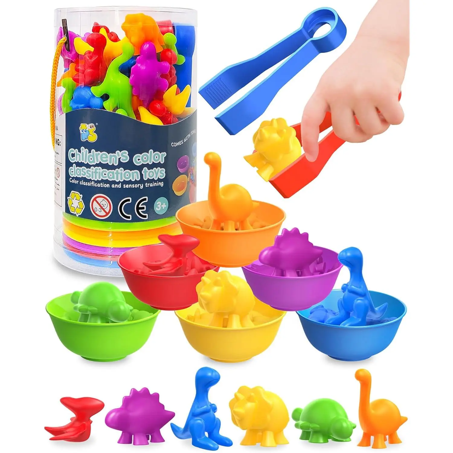 Counting Dinosaurs Montessori Toys for 3 4 5 Years Old Boys Girls, Preschool Learning Activities Kindergarten Educational Sensory Toys Gifts for Kids Toddlers Ages 3-5, 4-8