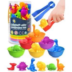 Counting Dinosaurs Montessori Toys for 3 4 5 Years Old Boys Girls, Preschool Learning Activities Kindergarten Educational Sensory Toys Gifts for Kids Toddlers Ages 3-5, 4-8