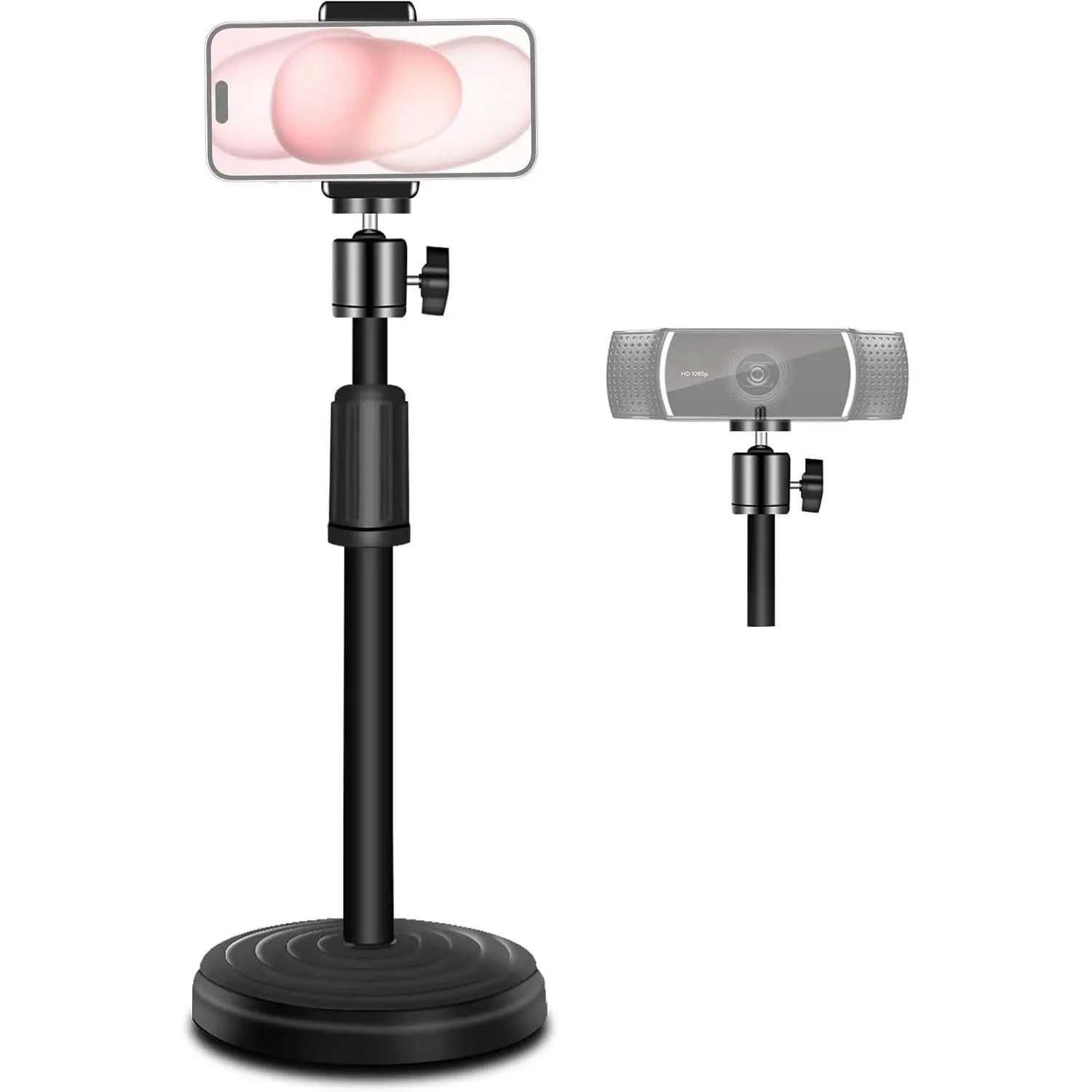 Webcam Stand, 12.6 Inch Web Cam Stand for Desk, Adjustable Webcam Mount Camera Stand for  Webcam C922 C930e C920S C920 C615 C960 C920x  4K  N60, Phones, Cameras