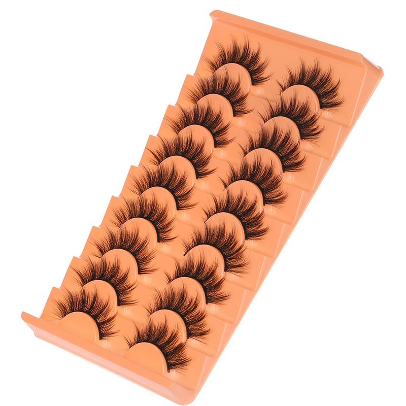 Natural False Eyelashes, 9 Pairs Wispy Cat Eye Faux Strip Lashes, Volumized False Eyelashes for Women and Girls Eye Makeup Enhancement High Quality Eyelashes #TOP PICKS