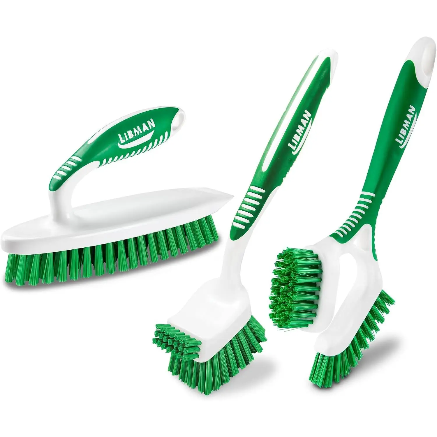 Duty Scrub Brush Kit for Tub, Tile & Grout, 3 Brush Styles