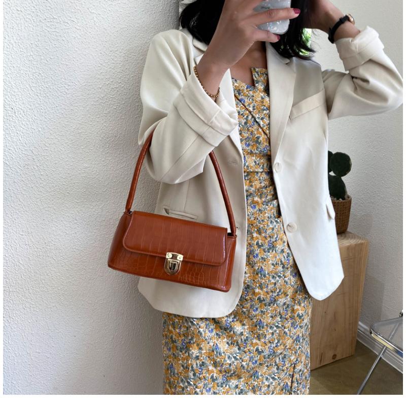 Women's Bag Popular Versatile Stone Pattern Shoulder Armpit