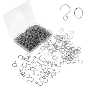 200PCS Stainless Steel Split Rings Connectors and Crystal Curtain S Shape Hooks for Chandelier,Suncatchers,Christmas Ornament Hooksfidget toys