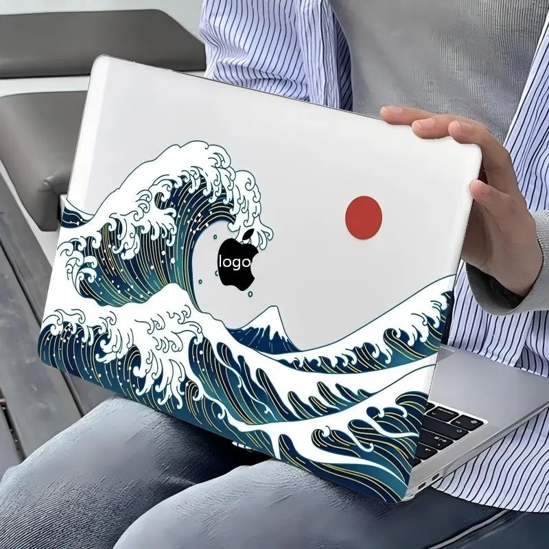 Compatible Macbook Creative Print Transparent Laptop Case, Semi-Rigid Shell for Neo Air Pro 13-15 Inch, M5m4m3m2m5 Series