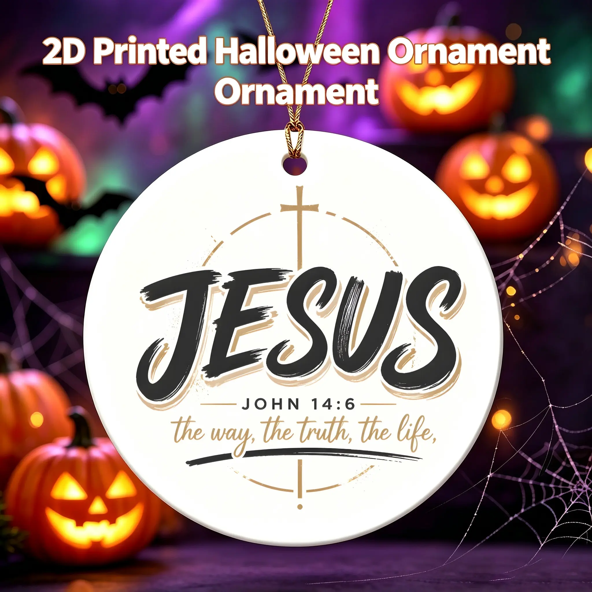2D Printed Halloween Style Ornament Hello Third Grade Pencil Pattern Ceramic Pendant For Students And Teachers 3 Inch