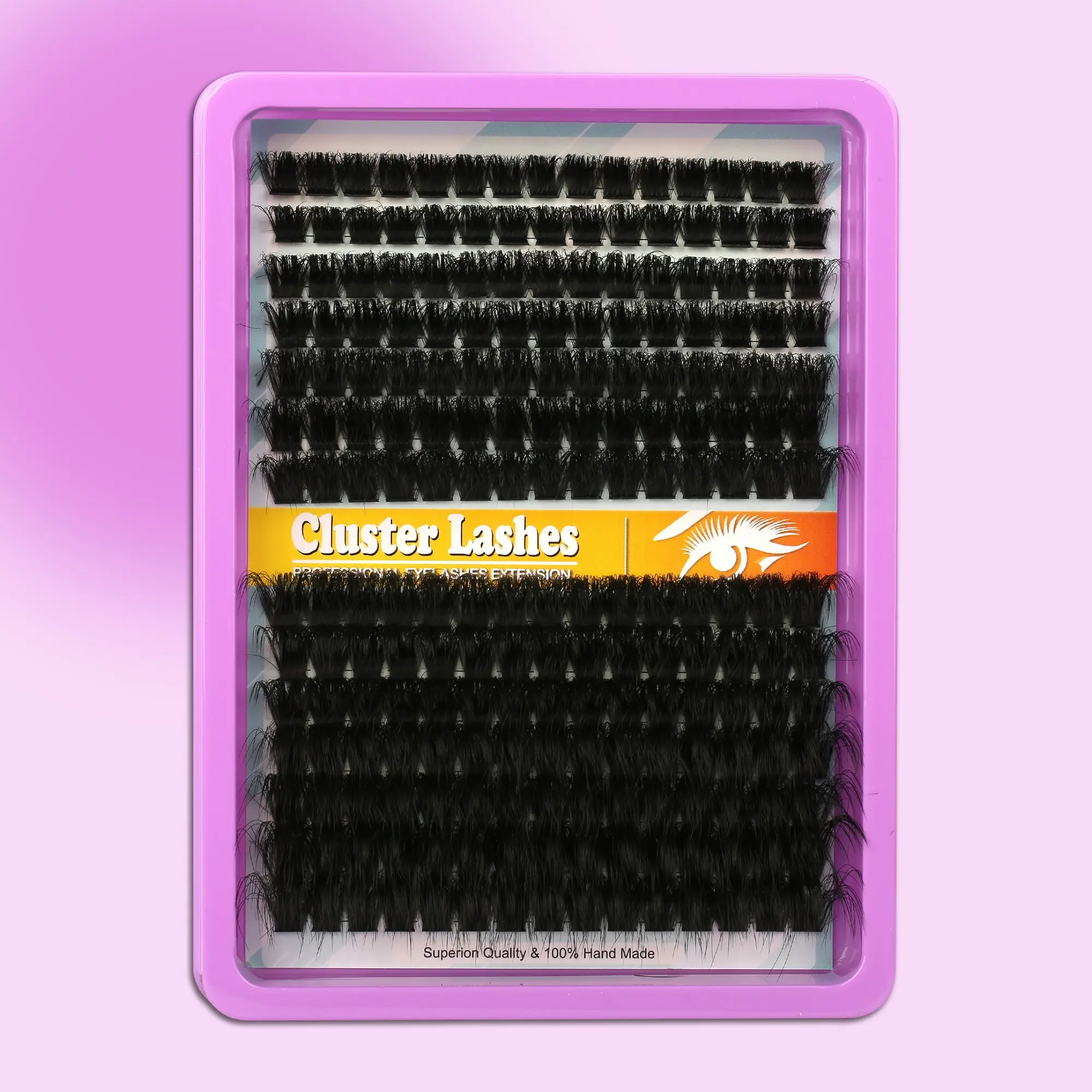 150D Dense False Eyelashes, 12-24mm, 255 Pairs, D Curl, Soft Medium Density, DIY Long Volume Lash Extension Kit, Suitable for Beginners