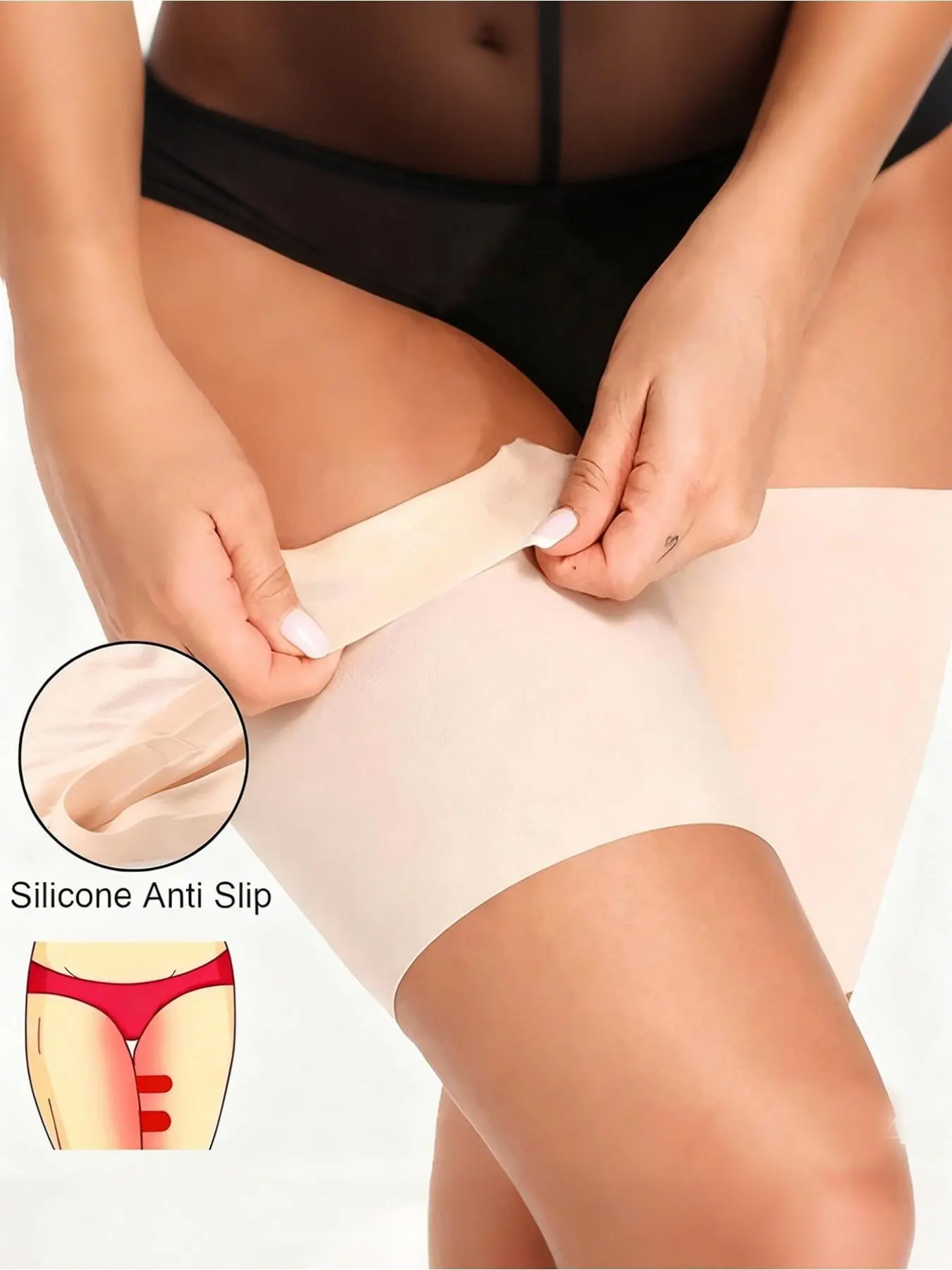 Women's thigh protection cover, men's thigh protection patch, large-sized anti-slip protection sleeve for the inner side of the thigh, elastic anti-slip leg protection, breathable, smooth, Stretch, can prevent thigh sliding