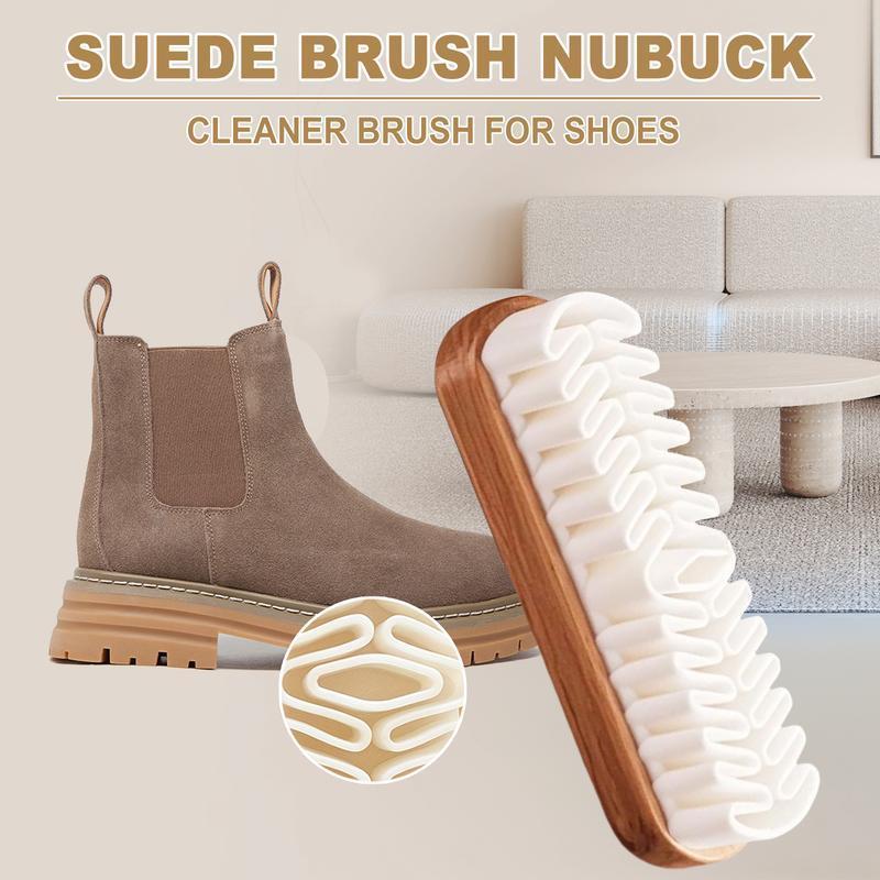 Suede Shoe Brush for Cleaning Suede Nubuck Boots Shoes Jackets and Leather Care with Soft TPR Crepe Bristles and 2-in-1 Cleaning Tool Suede Shoe Brush for Cleaning Suede Nubuck Boots Shoes Jackets and Leather Care with Soft TPR Crepe Bristles and 2-in-1 Cleaning Tool