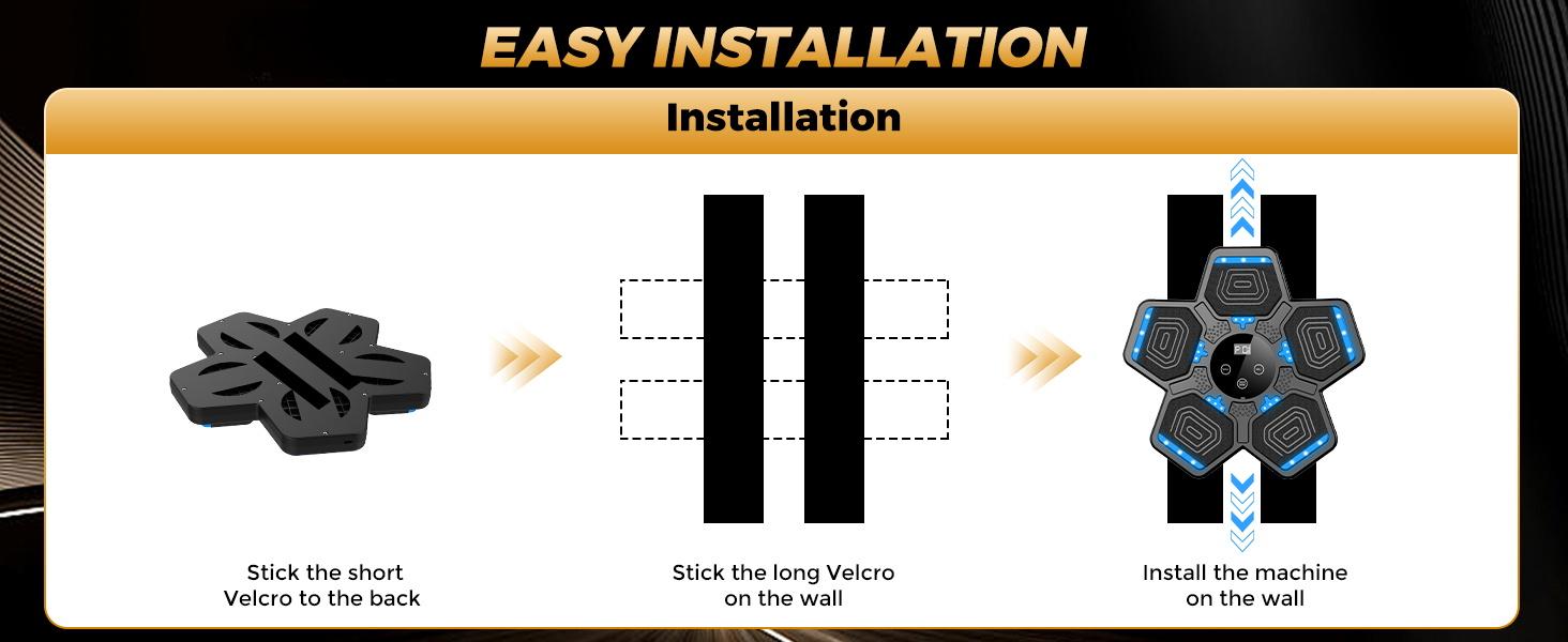 2026 Music Boxing Machine for Adults and Kids, Smart Bluetooth Boxing Training Equipment with Gloves Wall Mounted, Workout Punching Machine for Home,Office and Gym