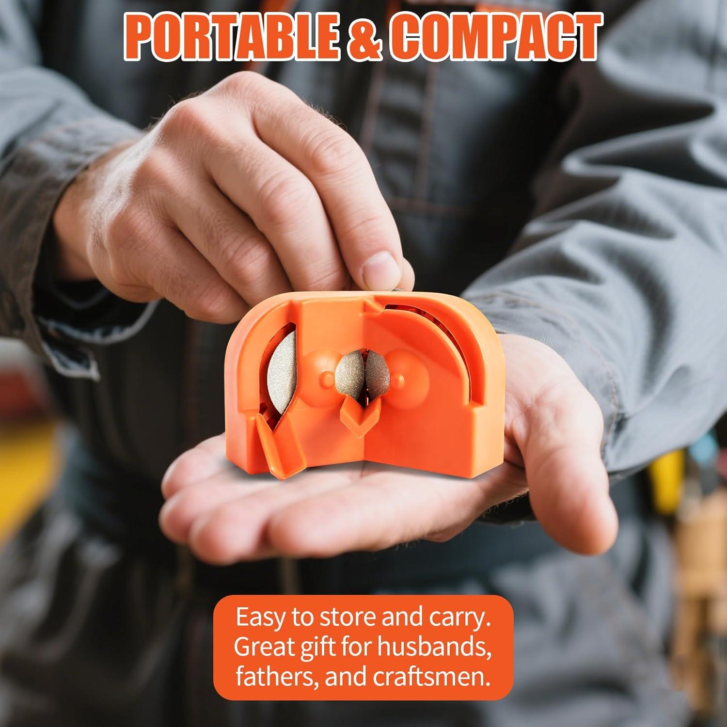 Drill Bit Sharpener with 2 Grinding Wheels,Portable Multipurpose Drill Bit Sharpener for Grinder Attachment,Power Drill Bit Sharpener for All Bits.