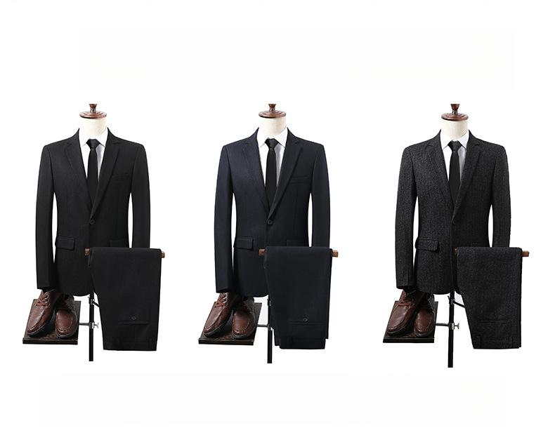 Men's All-Season Slim Fit Casual Suit  One-Button Notch Lapel Jacket with Pocket Detail & Center Vent